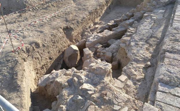Los restos arqueológicos encontrados en el Molino de la Pólvora.