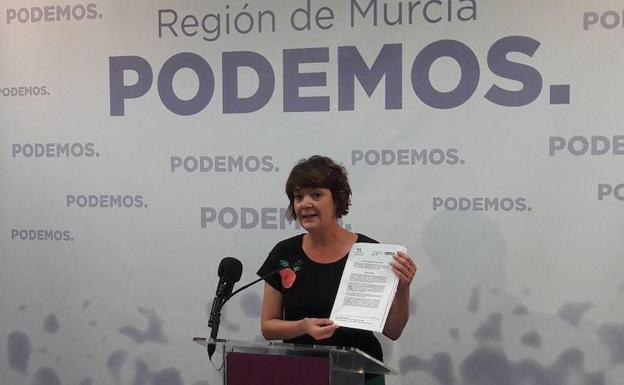 María Giménez, durante la rueda de prensa.