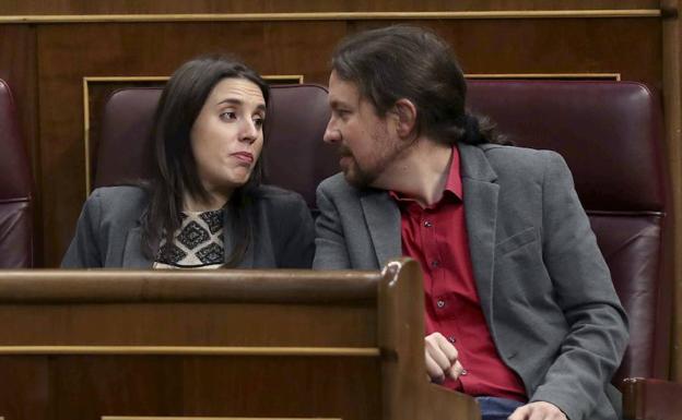 Iglesias y Montero en el Congreso.