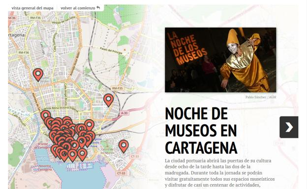 Gráfico. Todas las actividades de la Noche de los Museos de Cartagena 2018. 