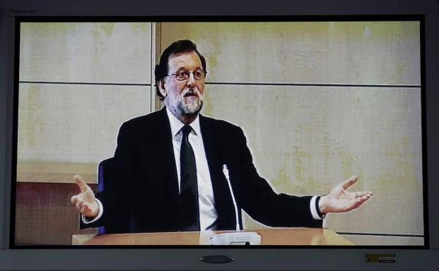 Rajoy durante su declaración como testigo en el juicio de Gürtel.
