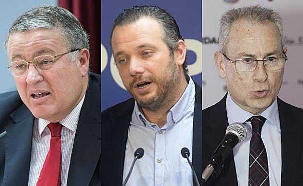Francisco Bernabé, Joaquín Segado y Miguel Ángel Ródenas.