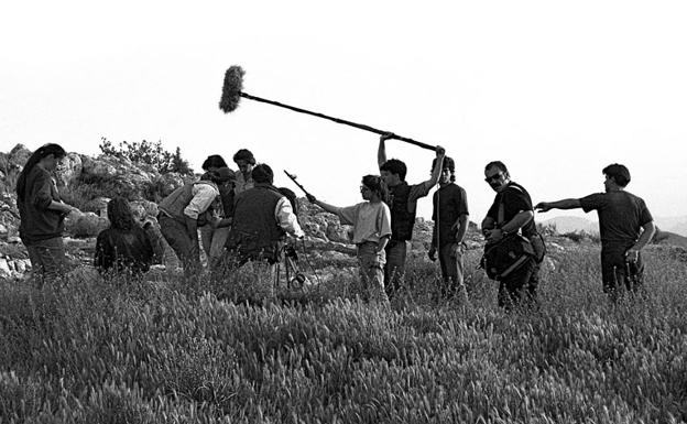 Imagen del rodaje de 'El infierno prometido', en 1992, que se proyectará en La Unión. 