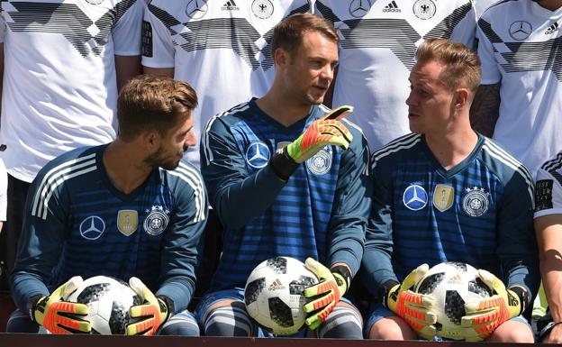 Kevin Trapp, Manuel Neuer y Marc-Andre Ter Stege. 