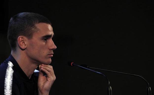 Antoine Griezmann, durante una rueda de prensa en Rusia. 