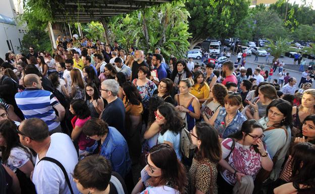 Opositores de Secundaria, el sábado, en el Campus de Espinardo.