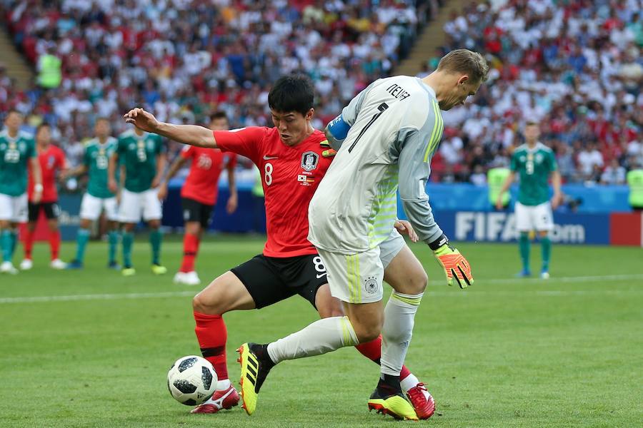 Corea del Sur venció a Alemania por 2-0 y selló el adiós de la campeona en Brasil al Mundial de Rusia.