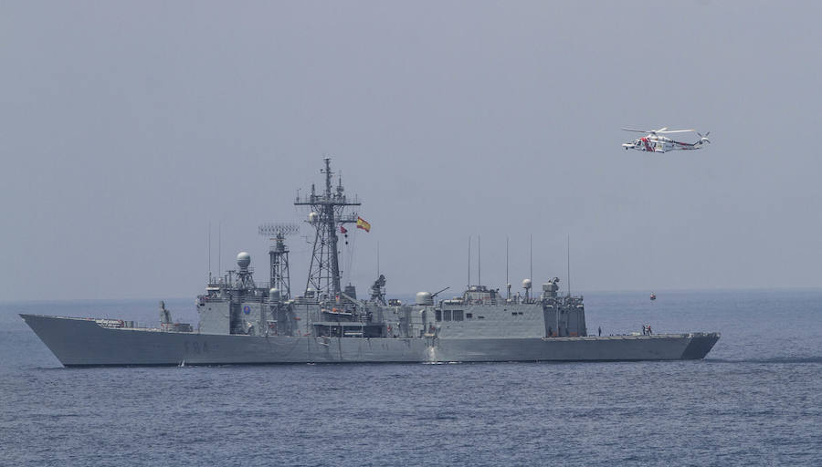 Penúltima jornada del ejercicio de salvamento de submarinos 'Cartago-18', que realiza la Armada en aguas cercanas a Cartagena desde el pasado 18 de junio.