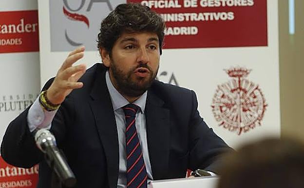 López Miras, este jueves en Madrid.