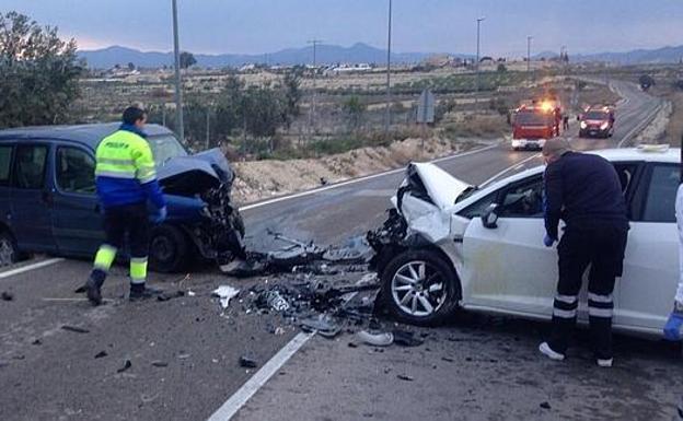 Un accidente de tráfico en una carretera de la Región. 