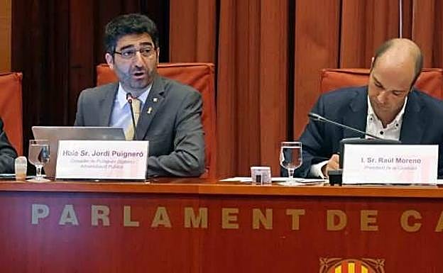 El conseller Puigneró, en su comparecencia desde el Parlament