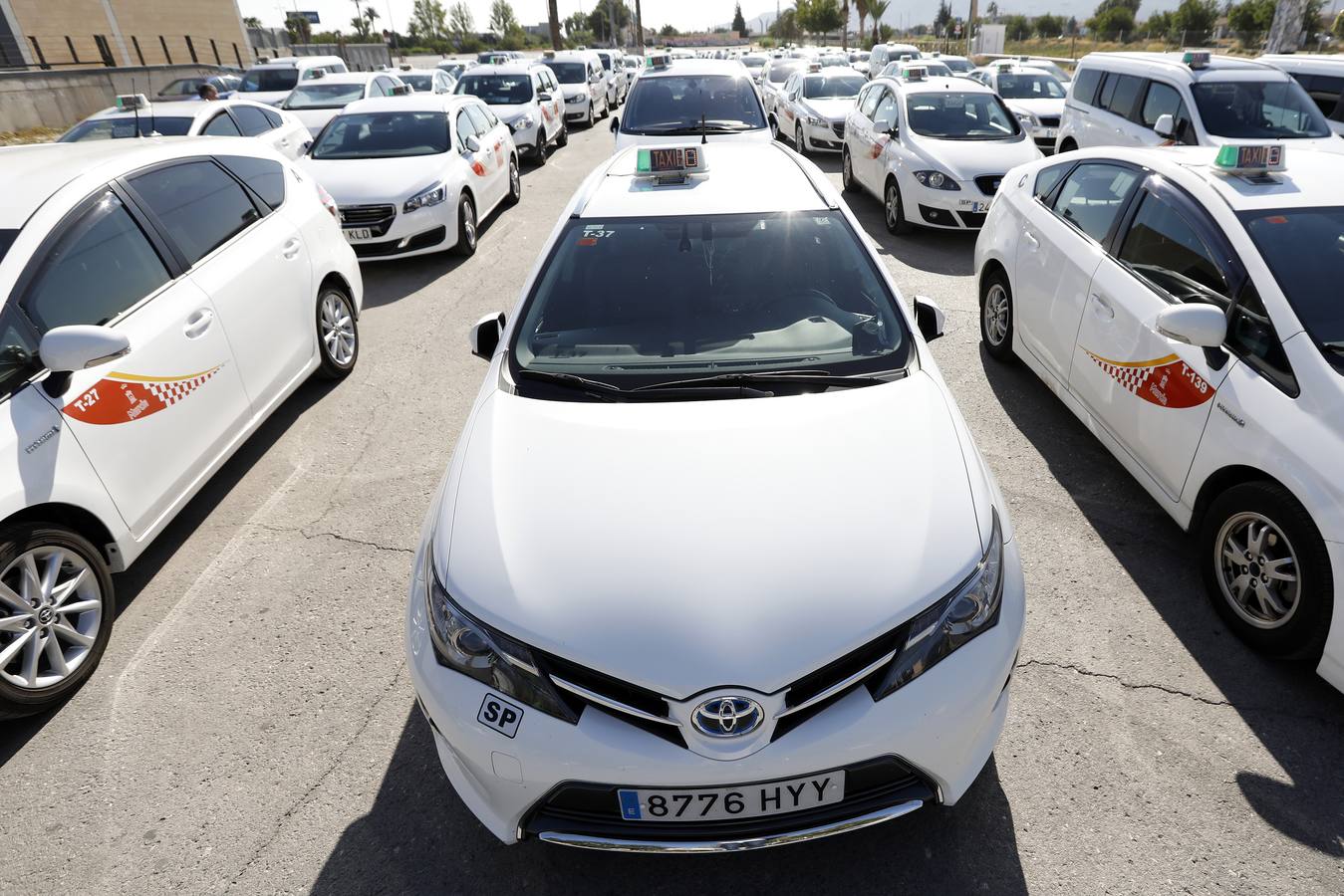 Los taxistas de Murcia acordaron en la asamblea celebrada en la mañana de este lunes, sumarse a la huelga indefinida que llevan a cabo sus compañeros en otras ciudades españolas como Madrid, Barcelona y Valencia como «muestra de solidaridad».