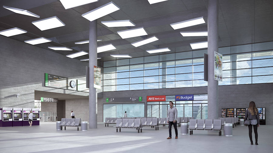 La nueva estación de tren de Murcia tendrá dos alturas y un vestíbulo con luz natural
