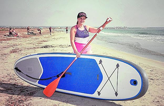 Angus Sánchez, en la costa de San Pedro del Pinatar. 