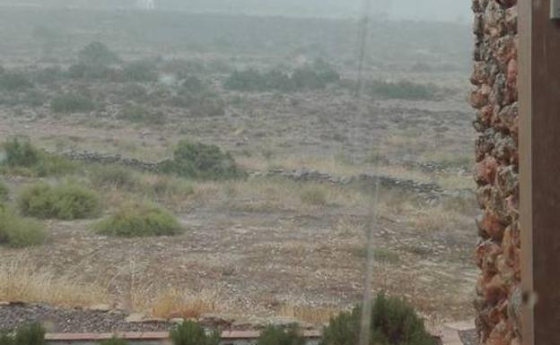 Imagen de la tormenta caída sobre Moratalla.