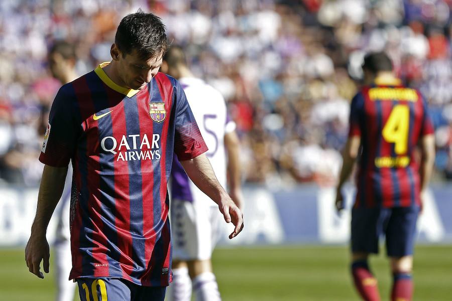 Messi, en la última derrota del Barcelona en Valladolid