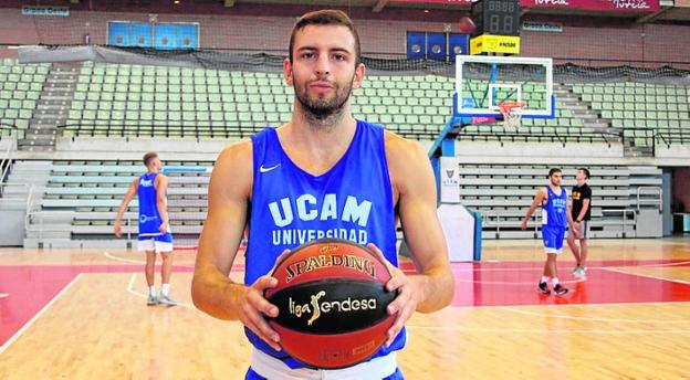 Sergio Llorente, en el Palacio de los Deportes de Murcia. 