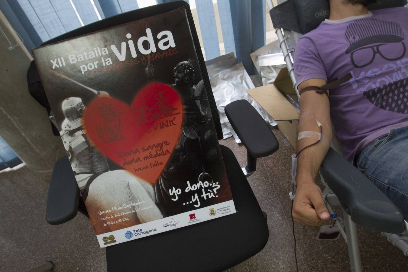 Tropas y legiones de las fiestas de Cartagineses y Romanos participan en la iniciativa de donación de sangre y médula ósea XII Batalla
