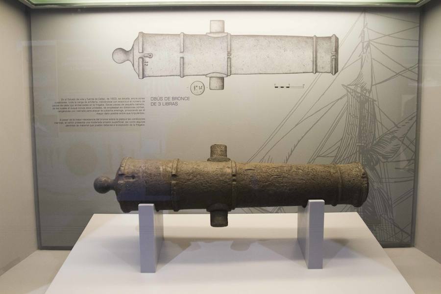 Tras laexposición de las monedas, el museo acoge por primera vez una treintena de piezas del pecio, recuperadas y restauradas, que se podrán visitar hasta el 13 de enero