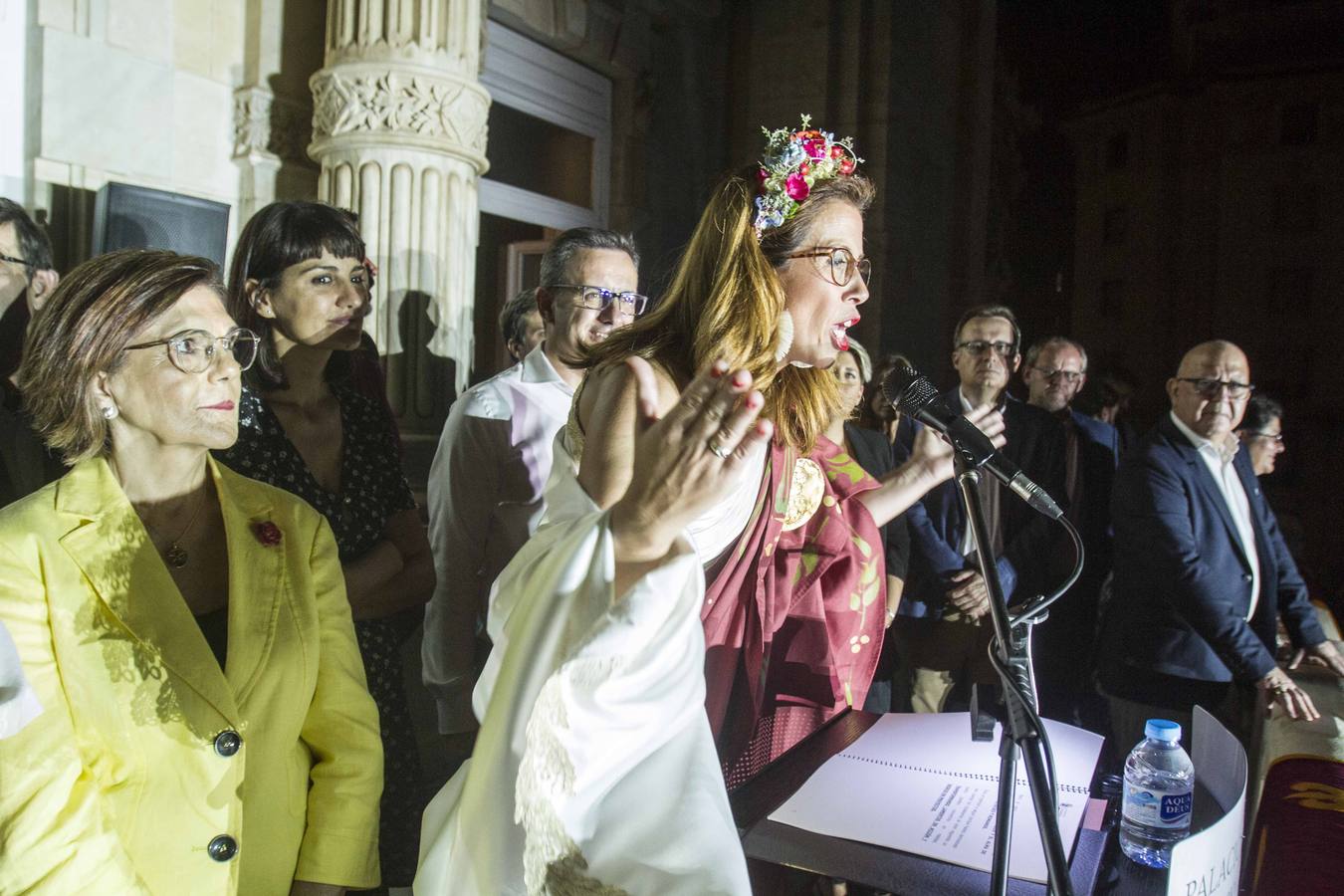 La alcaldesa de Cartagena arengó a las Tropas y Legiones a hacer grande estos días a Cartagena y a que las mujeres sean más protagonistas de las fiestas.