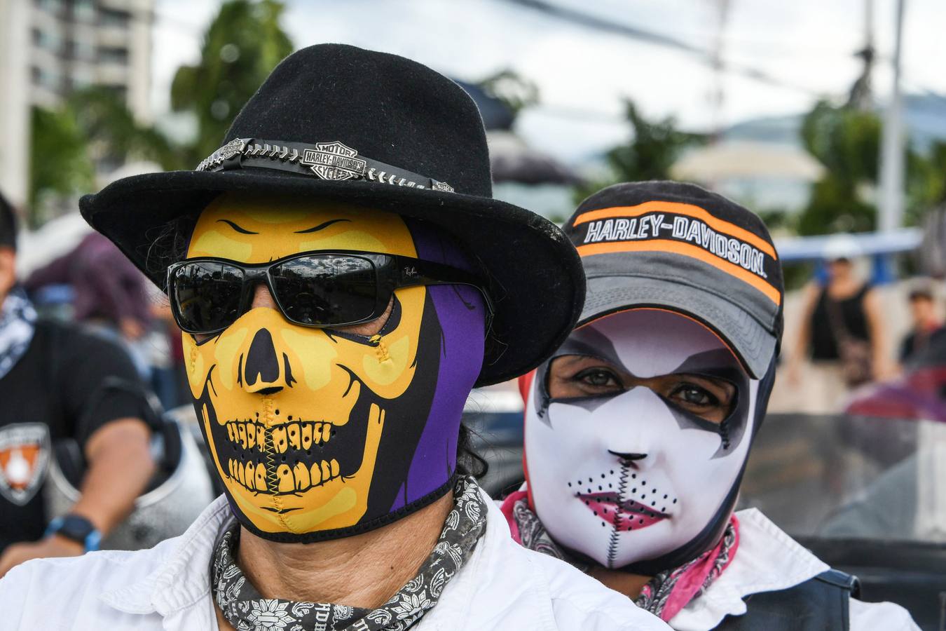 Festejos de carnaval en el Bulevar Suyapa, en Tegucigalpa (Honduras). Miles de hondureños celebran el 440 aniversario de la fundación en 1578 por los españoles de Tegucigalpa, la capital del país, con la participación de bandas musicales y desfiles. 