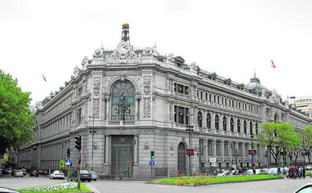 Fachada del Banco de España en Madrid.