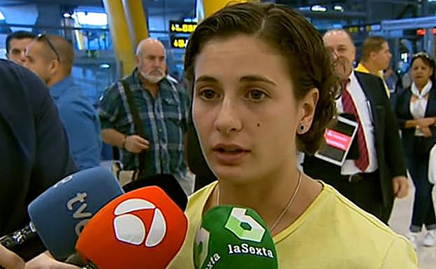 Carrasco, a su llegada a Barajas.