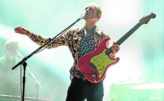 Alex Trimble, cantante de Two Door Cinema Club, en un concierto. 