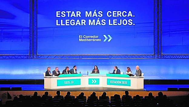 El acto empresarial a favor del Corredor Mediterráneo celebrado la semana pasada en Barcelona. 
