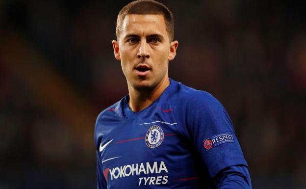 Hazard durante el partido de Europa League ante el Videoton