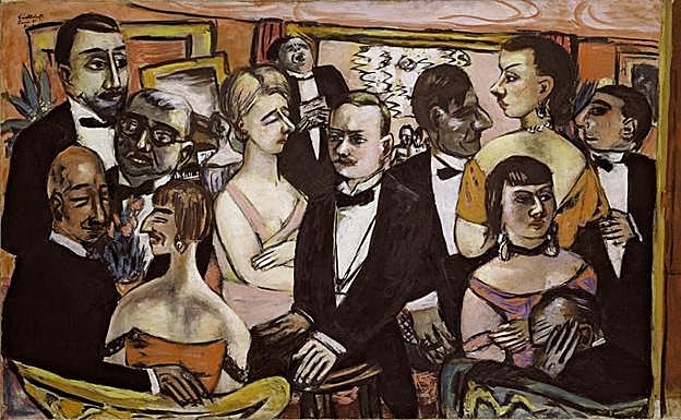 Obra de Max Beckmann que se expone en el Museo Thyssen-Bornemisza, dentro de la muestra 'Figuras del Exilio' 