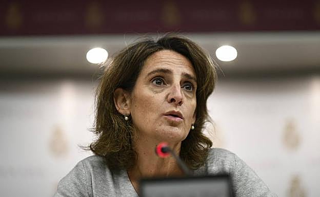 La ministra Teresa Ribera, este jueves, en el Senado.