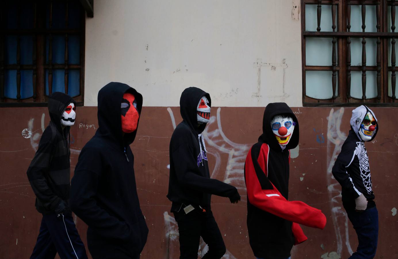 La tradicional fiesta de Los Agüizotes, un carnaval de disfraces terroríficos celebrado en Masaya (Nicaragua), se realizó este año con una disminución de participantes con motivo de las protestas al gobierno de Daniel Ortega.