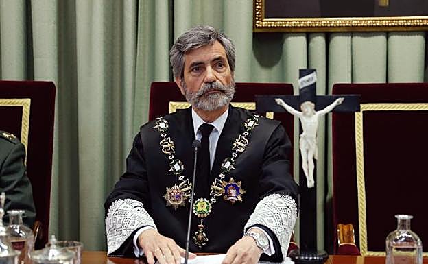 El presidente del Tribunal Supremo y del Consejo General del Poder Judicial, Carlos Lesmes. 