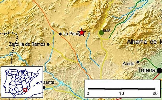 Un seísmo de 2 grados de magnitud sacude el norte de Lorca