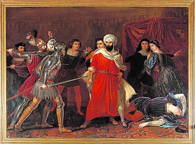 'Episodio de la Conquista de Málaga', de Rafael Tegeo (1850). Procedente de las Colecciones Reales (Patrimonio Nacional). 