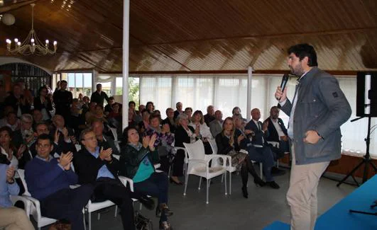 López Miras, durante el acto en Las Torres de Cotillas.