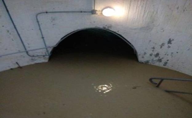 Galería inundada en La Pedrera.