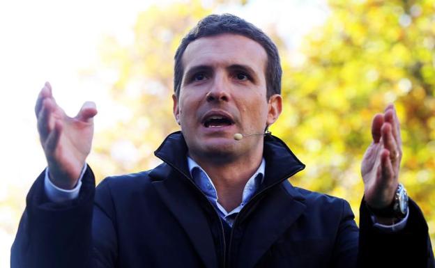 El presidente del Partido Popular, Pablo Casado. 