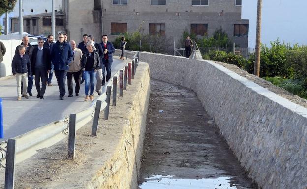 Visita oficial del Ayuntamiento de Murcia a la acequia Barreras.