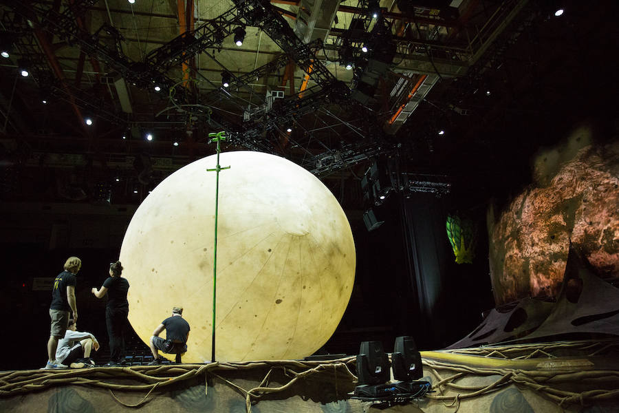 'La Verdad' acompaña a los artistas de la mítica compañía canadiense en una jornada de duro entrenamiento 'Ovo', la nueva apuesta del Circo del Sol, recalará en Murcia del 16 al 20 de enero