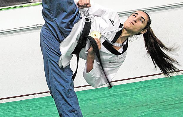 Paula Vergara, el miércoles por la noche en el gimnasio Kang. 