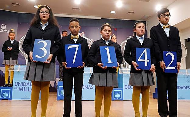 Primer premio de la Lotería del Niño.