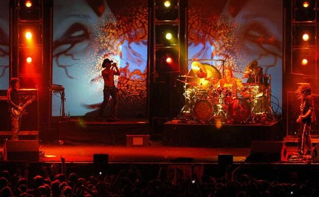 Actuación del grupo estadounidense Tool, durante el Festimad de 2006.