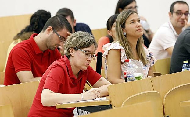 Opositores en una de las pruebas realizadas este año convocada por el SMS.