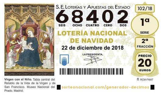 Lotería de Navidad: El tercer quinto premio es para el número 68402