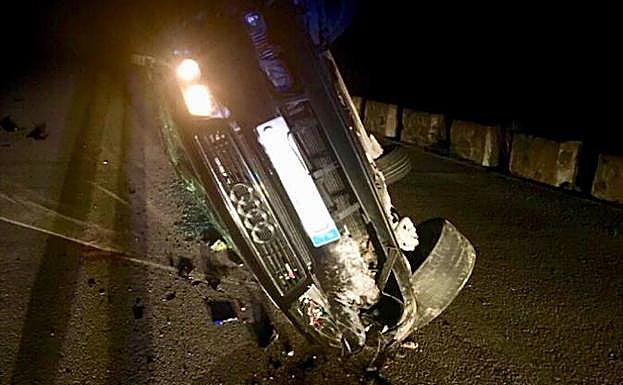 Vehículo siniestrado. 