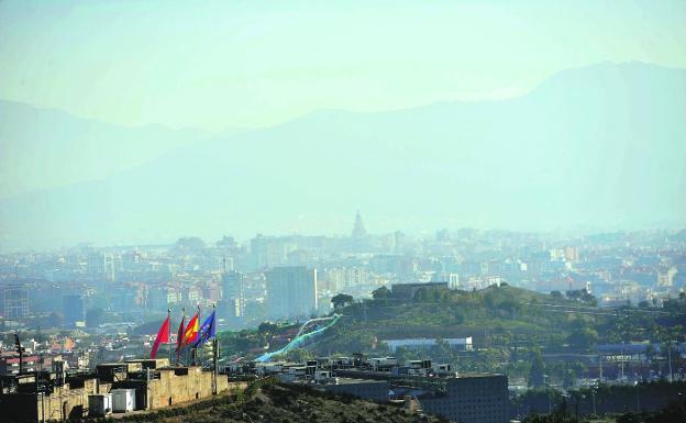 Capa de contaminación sobre Murcia.