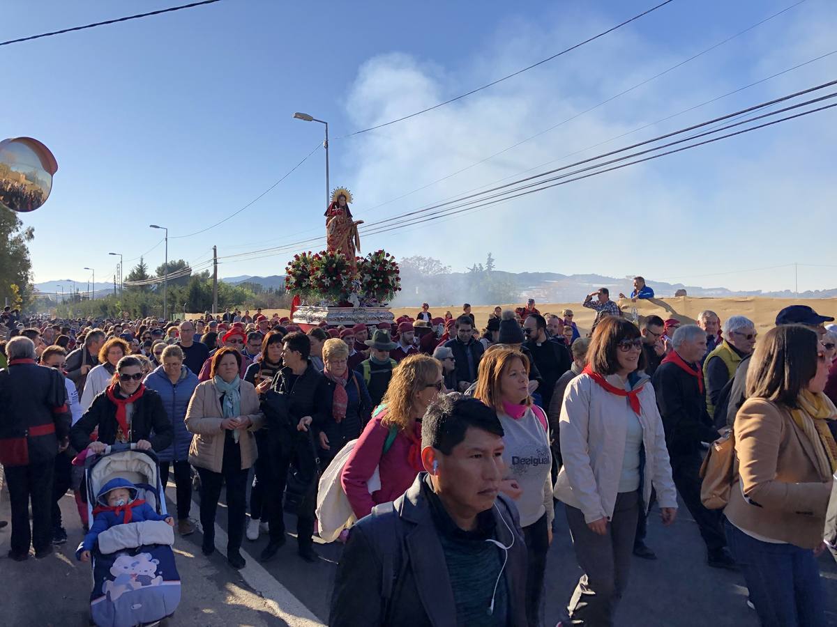 Más de 16.000 romeros acompañan en romería a Santa Eulalia de Mérida, en una cita en la que no faltaron los clásicos arroces