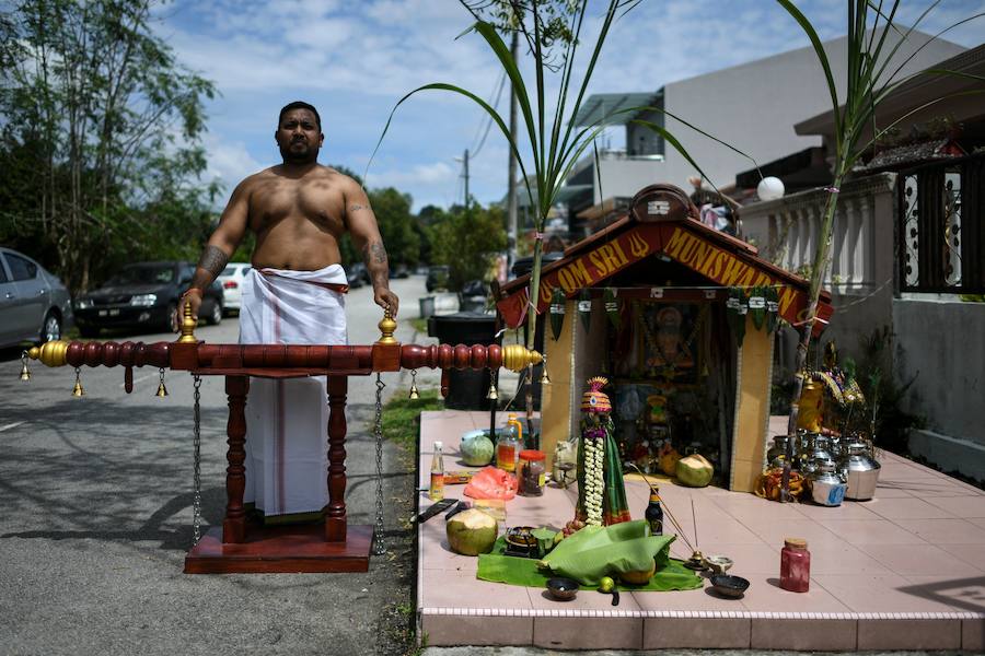 Los devotos del dios hindú Murugan celebran el Taipusam. Es un festival importante de la comunidad Tamil. Los devotos llevan kavadi, o cargas físicas, y participan en una larga procesión, a menudo comenzando antes del amanecer, para honrar al dios hindú Murugan y pedir favores o perdón.